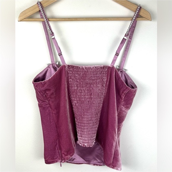 Reformation Desiree Velvet Rhinestone Top - Picture 8 of 16